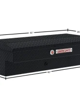 Weather Guard 41in Lo-Side Box, Aluminum, Gloss Black, 3.0 cu ft                                     - 184-5-04 - Image 2