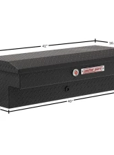 Weather Guard 41in Lo-Side Box, Aluminum, Textured Matte Black, 3.0 cu ft                                     - 184-52-04 - Image 2