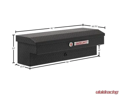 Weather Guard 41in Lo-Side Box, Aluminum, Textured Matte Black, 3.0 cu ft - 184-52-04