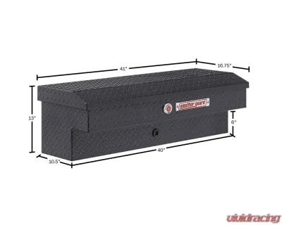 Weather Guard 41in Lo-Side Box, Aluminum, Gunmetal Gray, 3.0 cu ft - 184-6-04