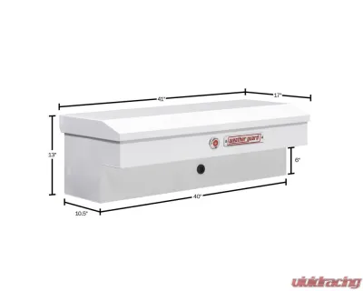 Weather Guard 41in Lo-Side Box, Steel, White, 3.0 cu ft - 185-3-04