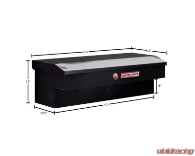 Weather Guard 41in Lo-Side Box, Steel, Gloss Black, 3.0 cu ft - 185-5-04
