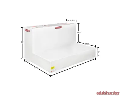 Weather Guard 110 Gallon White Steel L-Shape Transfer Tank - 362-3-02