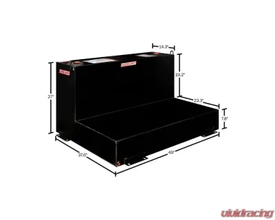 Weather Guard 110 Gallon Gloss Black Steel L-Shape Transfer Tank - 362-5-02