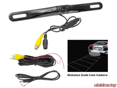 Pyle License Bar Rear View Camera Black Chrome - PLCM18BC