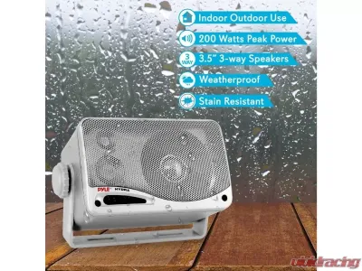 Pyle Marine 2-Way Indoor/Outdoor Speakers Silver - PLMR24S