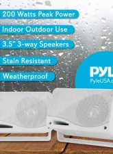 Pyle Marine 2-Way Indoor/Outdoor Speakers White                                     - PLMR24 - Image 3