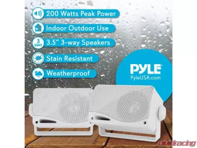 Pyle Marine 2-Way Indoor/Outdoor Speakers White - PLMR24