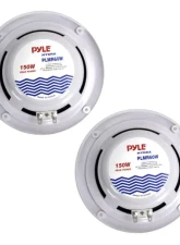 Pyle Speakers 6.5" Marine Dual Cone 150 Watts White                                     - PLMR60W - Image 2