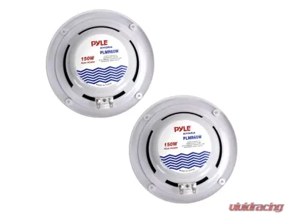 Pyle Speakers 6.5" Marine Dual Cone 150 Watts White - PLMR60W