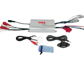 Pyle Marine 4 Channel Amplifier 800W MAX Silver Finish