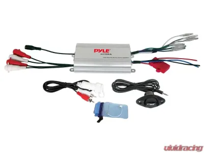 Pyle Marine 4 Channel Amplifier 800W MAX Silver Finish - PLMRMP3A