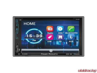 Power Acoustik 6.2" Double DIN Detachable Face Touchscreen DVD Receiver with Bluetooth, USB/SD Inputs and Remote - PD627B