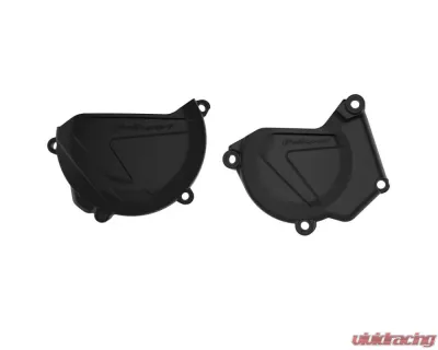Polisport Black Clutch & Ignition Cover Kit Yamaha YZ250X 2016-2021 - 90939