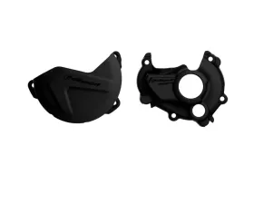 Polisport Black Clutch & Ignition Cover Kit Yamaha YZ250F 2015-2018