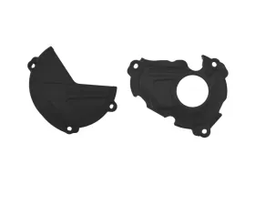 Polisport Black Clutch & Ignition Cover Kit Yamaha 2019-2022