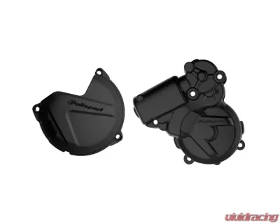 Polisport Black Clutch & Ignition Cover Kit KTM | Husqvarna 2013-2016 - 90966