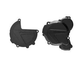 Polisport Black Clutch & Ignition Cover Kit KTM | Husqvarna 2017-2022