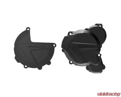 Polisport Black Clutch & Ignition Cover Kit KTM | Husqvarna 2017-2022 - 90968