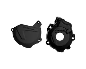 Polisport Black Clutch & Ignition Cover Kit KTM | Husqvarna 2013-2015