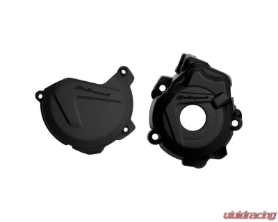 Polisport Black Clutch & Ignition Cover Kit KTM | Husqvarna 2013-2015 - 90970