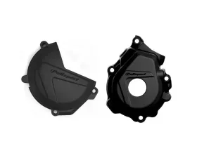 Polisport Black Clutch & Ignition Cover Kit KTM | Husqvarna 2016-2022