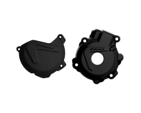 Polisport Black Clutch & Ignition Cover Kit KTM | Husqvarna 2014-2016