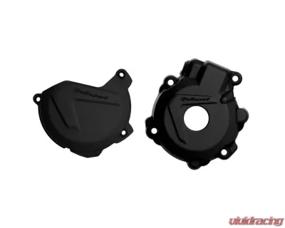 Polisport Black Clutch & Ignition Cover Kit KTM | Husqvarna 2014-2016 - 90978