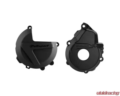 Polisport Black Clutch & Ignition Cover Kit KTM | Husqvarna 2017-2022 - 90982