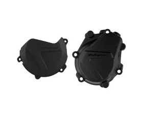 Polisport Black Clutch & Ignition Cover Kit KTM | Husqvarna 2016-2022