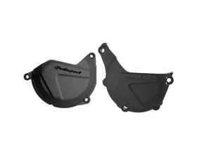 Polisport Black Clutch & Ignition Cover Kit KTM | Husqvarna 2013-2016