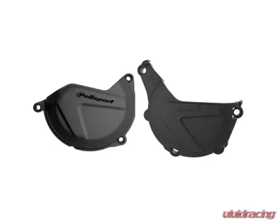 Polisport Black Clutch & Ignition Cover Kit KTM | Husqvarna 2013-2016 - 90988