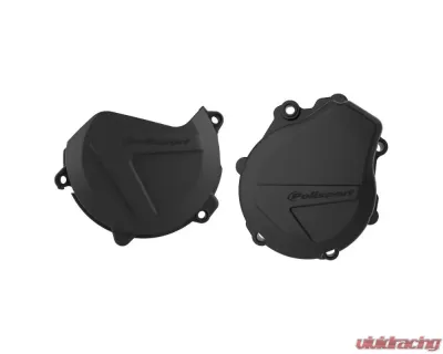 Polisport Black Clutch & Ignition Cover Kit KTM | Husqvarna 2017-2022 - 90991
