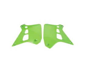 Polisport Radiator Scoops Green Kawasaki KX125 1990-1991