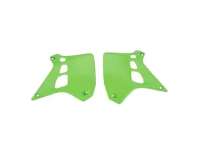 Polisport Radiator Scoops Green Kawasaki KX250 1987-1992
