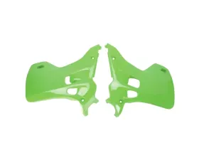 Polisport Radiator Scoops Green Kawasaki KX125 | KX250 1993-2002