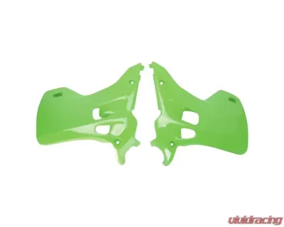 Polisport Radiator Scoops Green Kawasaki KX125 | KX250 1993-2002 - 8495900001