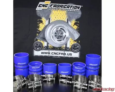 CNC Fabrication Charge Air Cooler Boot Kit Blue Ford Powerstroke 7.3L 1995.5-2003 - 423024