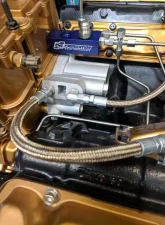 CNC Fabrication Fuel Bowl Delete Manifold Block Blue Ford Powerstroke 7.3L 1999-2003                                     - 422028 - Image 2