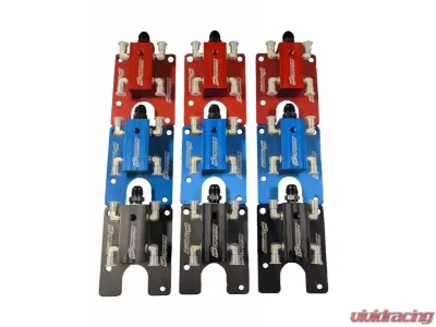 CNC Fabrication 4-Line Valley Mount Bowl Delete Kit Red Ford 7.3L Powerstroke 1994-1999 - 422013