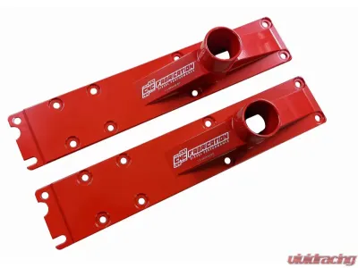 CNC Fabrication Billet Plenum Set w/ 10 Bolts Red Ford 7.3L Powerstroke 1994-1999 - 423007
