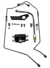 CNC Fabrication 4-Line Feed Fuel Line Kit Black Stock Intake Manifold 6.0L 2003-2007                                     - 422150 - Image 8