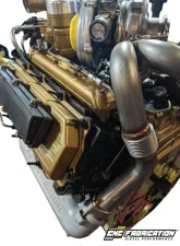 CNC Fabrication 4-Line Feed Fuel Line Kit Blue Stock Intake Manifold 6.0L 2003-2007                                     - 422151 - Image 4