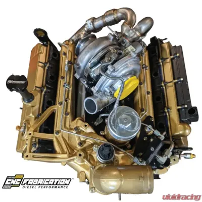 CNC Fabrication 4-Line Feed Fuel Line Kit Red Stock Intake Manifold 6.0L 2003-2007 - 422152