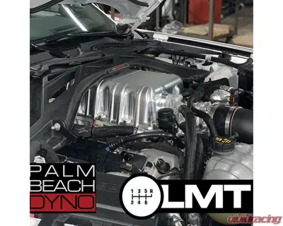 Late Model Throttle Raw Finish w/ Silver Snake Billet Supercharger Lid Ford Mustang GT500 2020+ - LMT-GT500-Lid-Raw