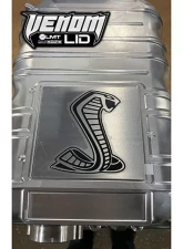 Late Model Throttle Raw Finish w/ Silver Snake Billet Supercharger Lid Ford Mustang GT500 2020+                                     - LMT-GT500-Lid-Raw - Image 4