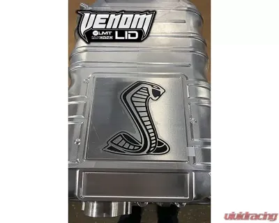 Late Model Throttle Raw Finish w/ Silver Snake Billet Supercharger Lid Ford Mustang GT500 2020+ - LMT-GT500-Lid-Raw