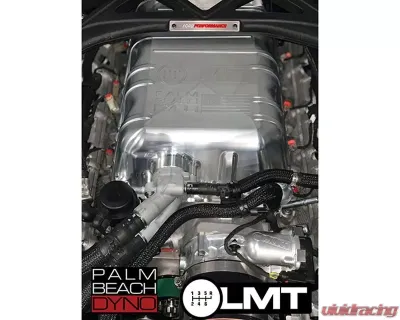 Late Model Throttle Raw Finish w/ Silver Snake Billet Supercharger Lid Ford Mustang GT500 2020+ - LMT-GT500-Lid-Raw