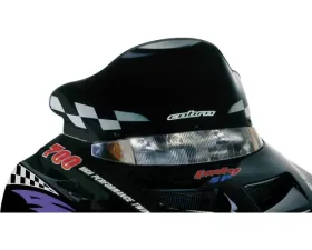 PowerMadd Windshield Low 10 inch Black with White Checks Polaris Gen II 1999-2019