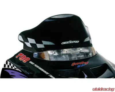 PowerMadd Windshield Low 10 inch Black with White Checks Polaris Gen II 1999-2019 - 11220